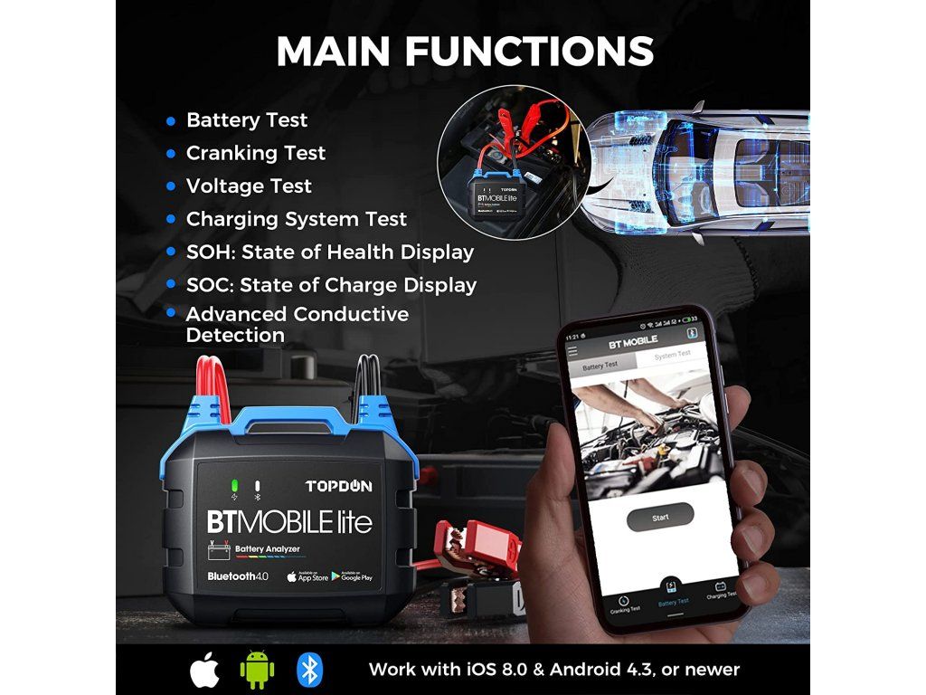 TOPDON Tester autobatérií BTMobile Lite 