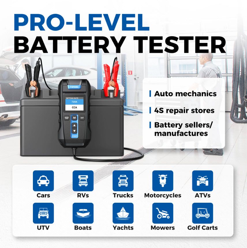 TOPDON Tester autobatérií BT300P 