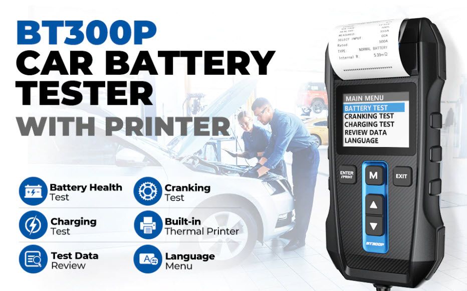 TOPDON Tester autobatérií BT300P 