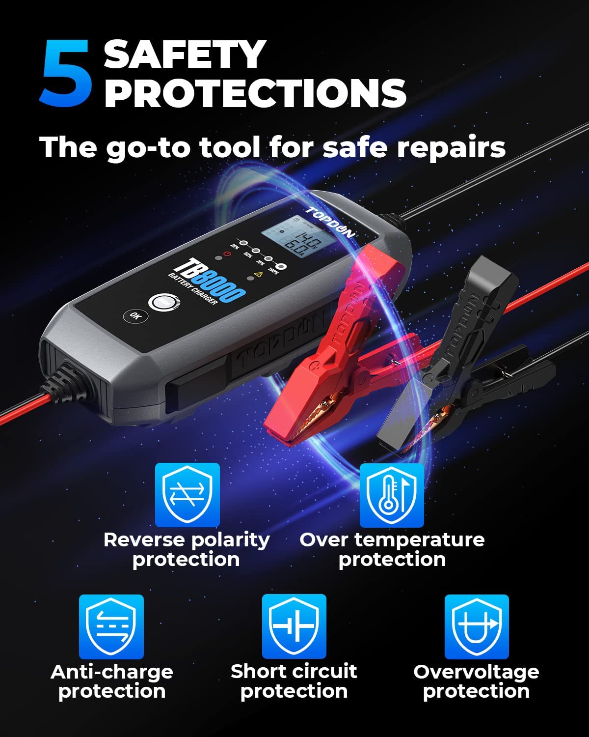 TOPDON Nabíjačka autobatérie TB8000 