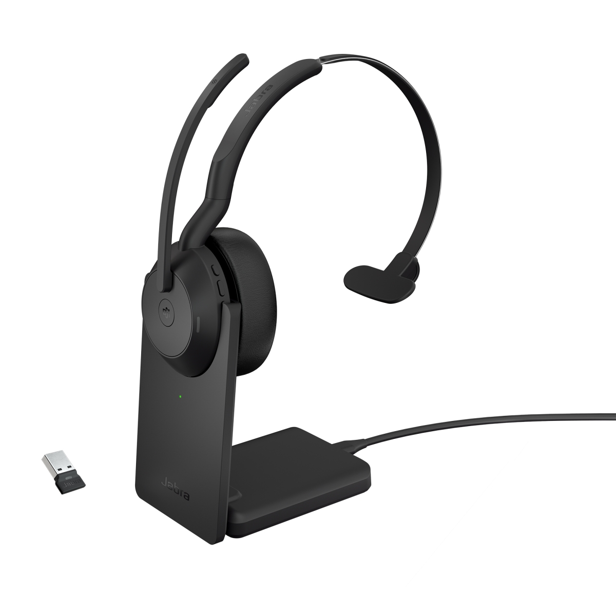 Jabra Evolve2 55/ Mono/ ANC/ USB/ BT-USB/ Bezdrať/ MS/ Stand/ Čierna
