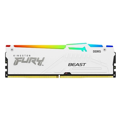 Kingston FURY Beast White/ DDR5/ 64GB/ 5600MHz/ CL40/ 2x32GB/ RGB/ White 