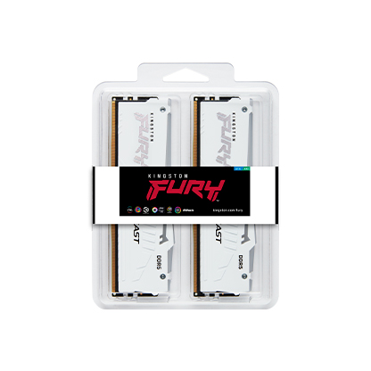 Kingston FURY Beast EXPO/ DDR5/ 64GB/ 6000MHz/ CL36/ 2x32GB/ RGB/ White 