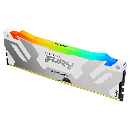 Kingston FURY Renegade/ DDR5/ 16GB/ 6400MHz/ CL32/ 1x16GB/ RGB/ White 