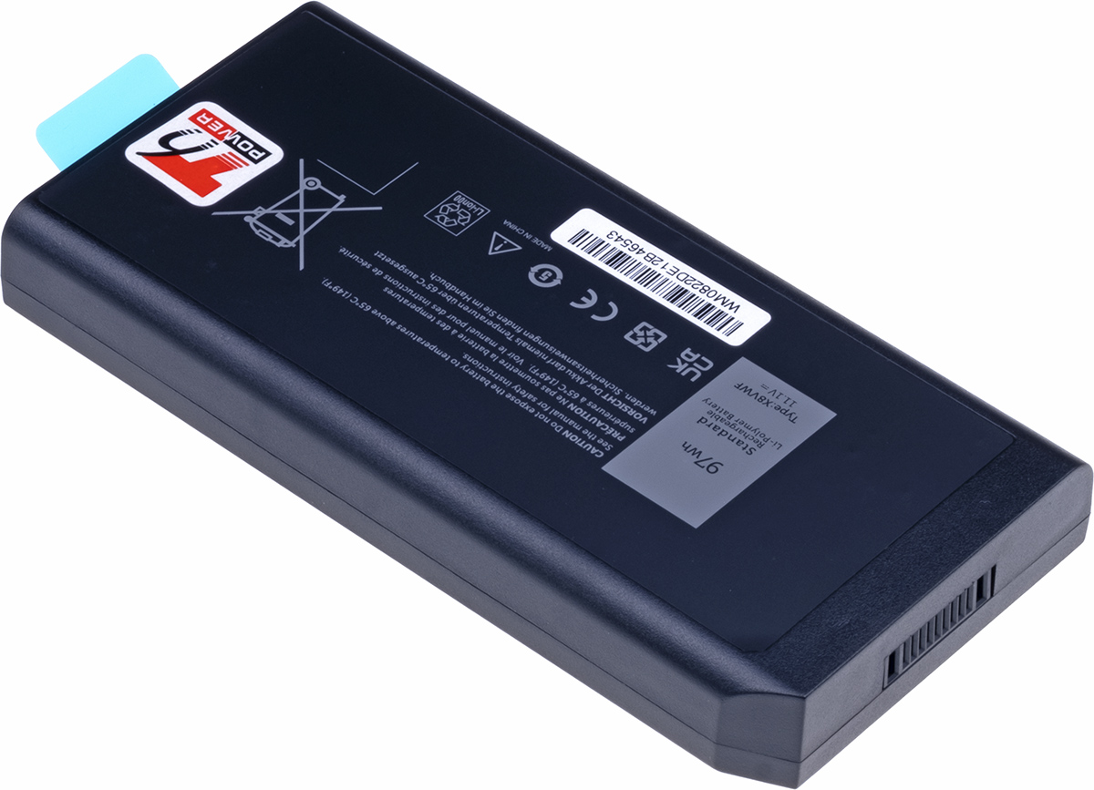 Batéria T6 Power Dell Latitude 14 5404, 5414, 14 7404, 7414 Rugged, 8700mAh, 97Wh, 9cell, Li-ion 