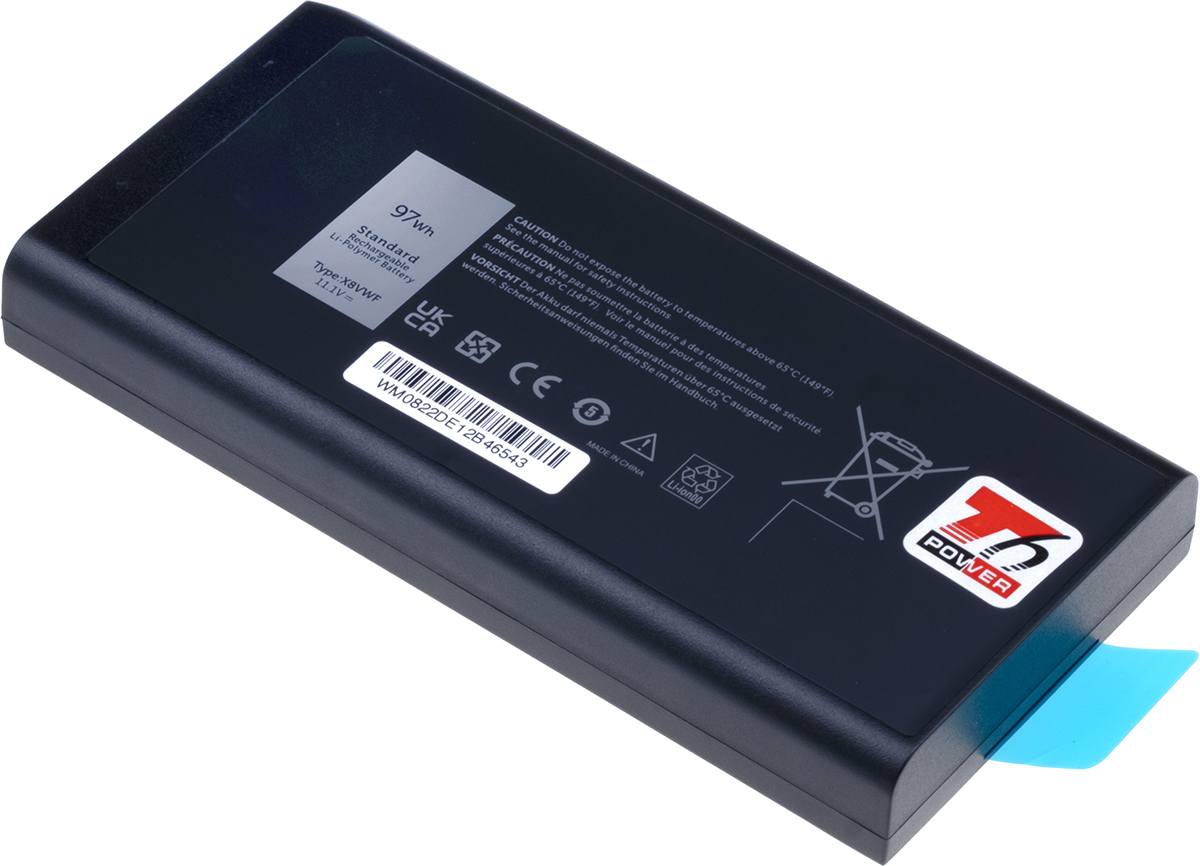 Batéria T6 Power Dell Latitude 14 5404, 5414, 14 7404, 7414 Rugged, 8700mAh, 97Wh, 9cell, Li-ion