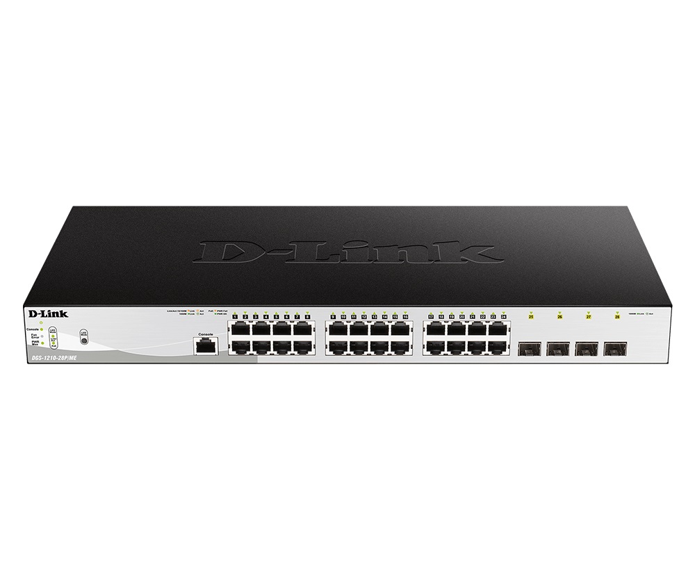 D-Link DGS-1210-28P/ ME/ E 24x 1G PoE + 4x 1G SFP Metro Ethernet Managed Switch - AKCIA zľava 60%!