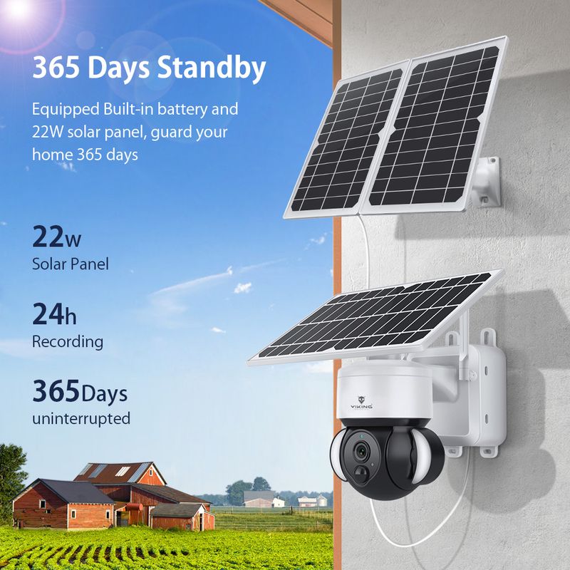 Viking solárna outdoorová HD kamera HDs02 4G, bílá 