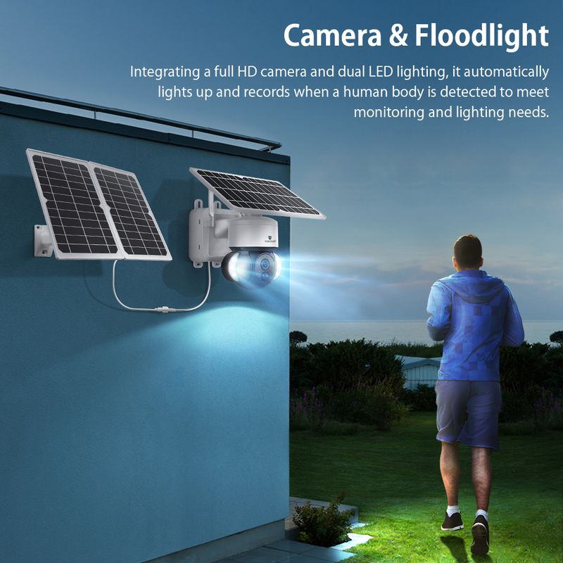 Viking solárna outdoorová HD kamera HDs02 4G, bílá 