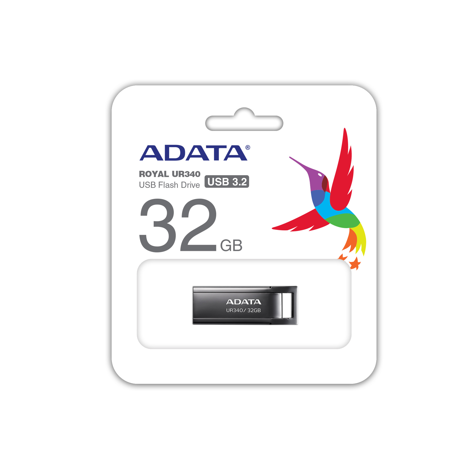 ADATA UR340/ 32GB/ USB 3.2/ USB-A/ Čierna 