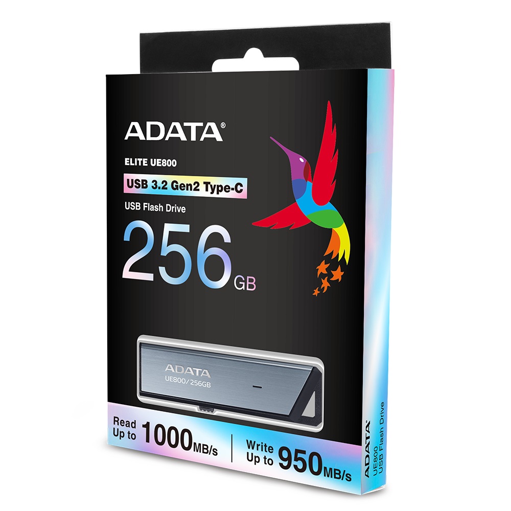 ADATA UE800/ 256GB/ 1000MBps/ USB 3.2/ USB-C/ Stříbrná 