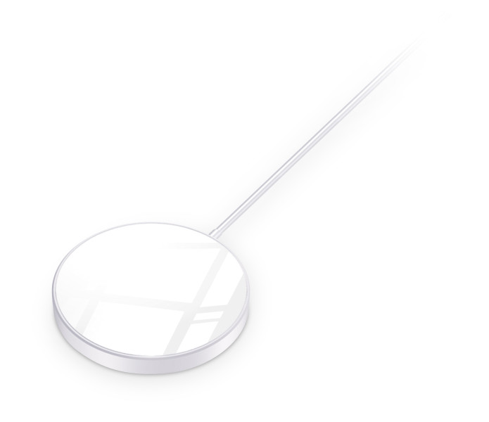 ALIGATOR bezdrôtová nabíjačka ALIGATOR Mag-Pad, určené pre MagSafe, 15W, biela 