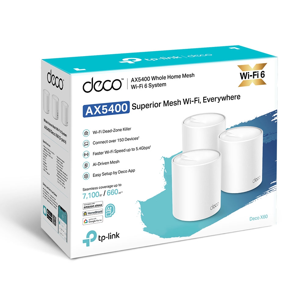 TP-Link AX5400 Smart WiFi Deco X60 (3-pack) 