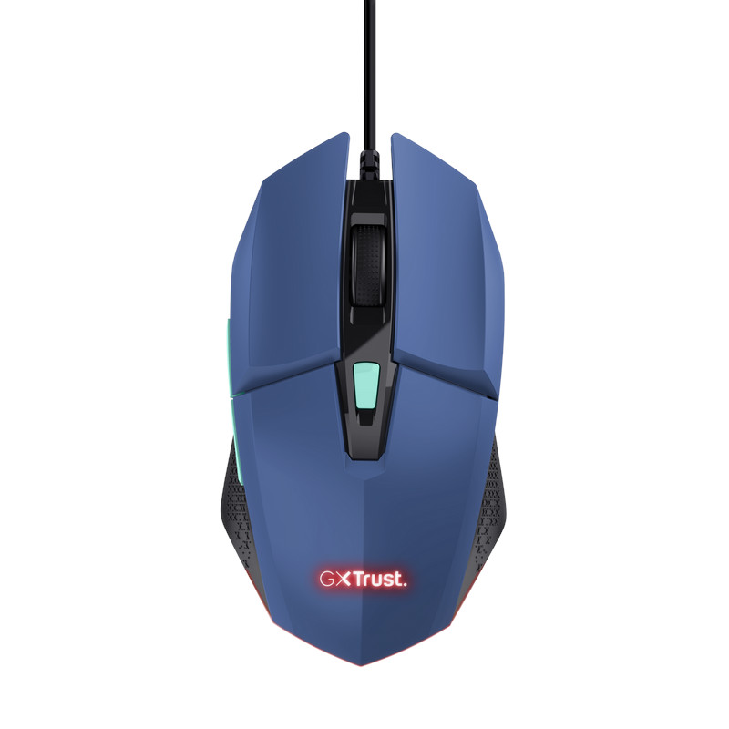 TRUST GXT 109 FELOX/ Herná/ Optická/ Pre pravákov/ 6 400 DPI/ Drôtová USB/ Modrá