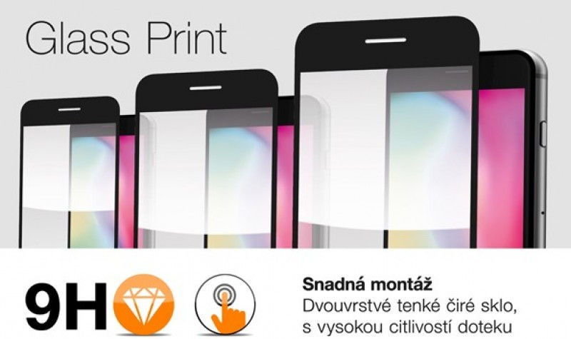 Aligator ochranné tvrzené sklo GLASS PRINT, Xiaomi Redmi A2, černá, celoplošné lepení 