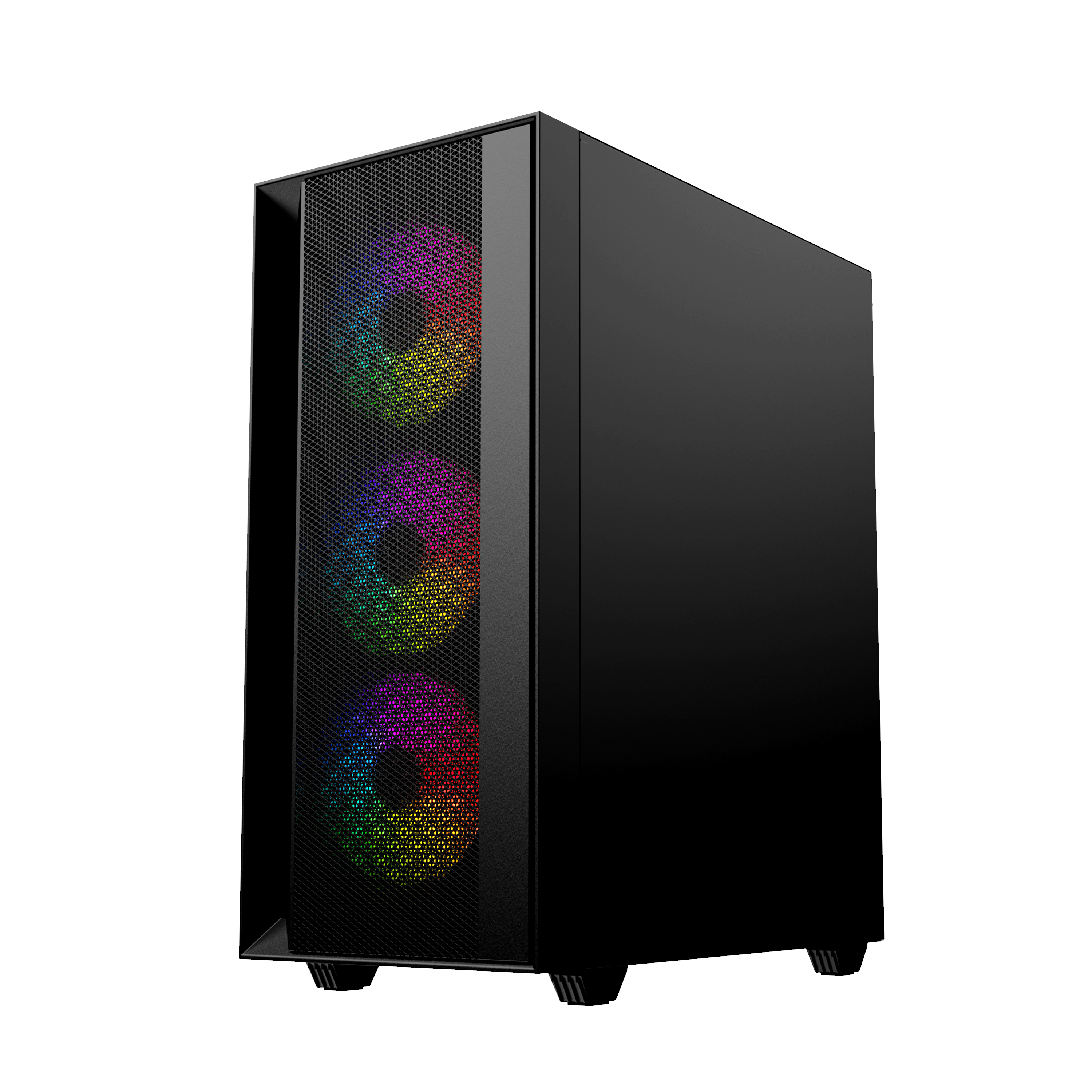 Gembird Fornax 4000 ARGB/ Midi Tower/ Transpar./ Čierna 