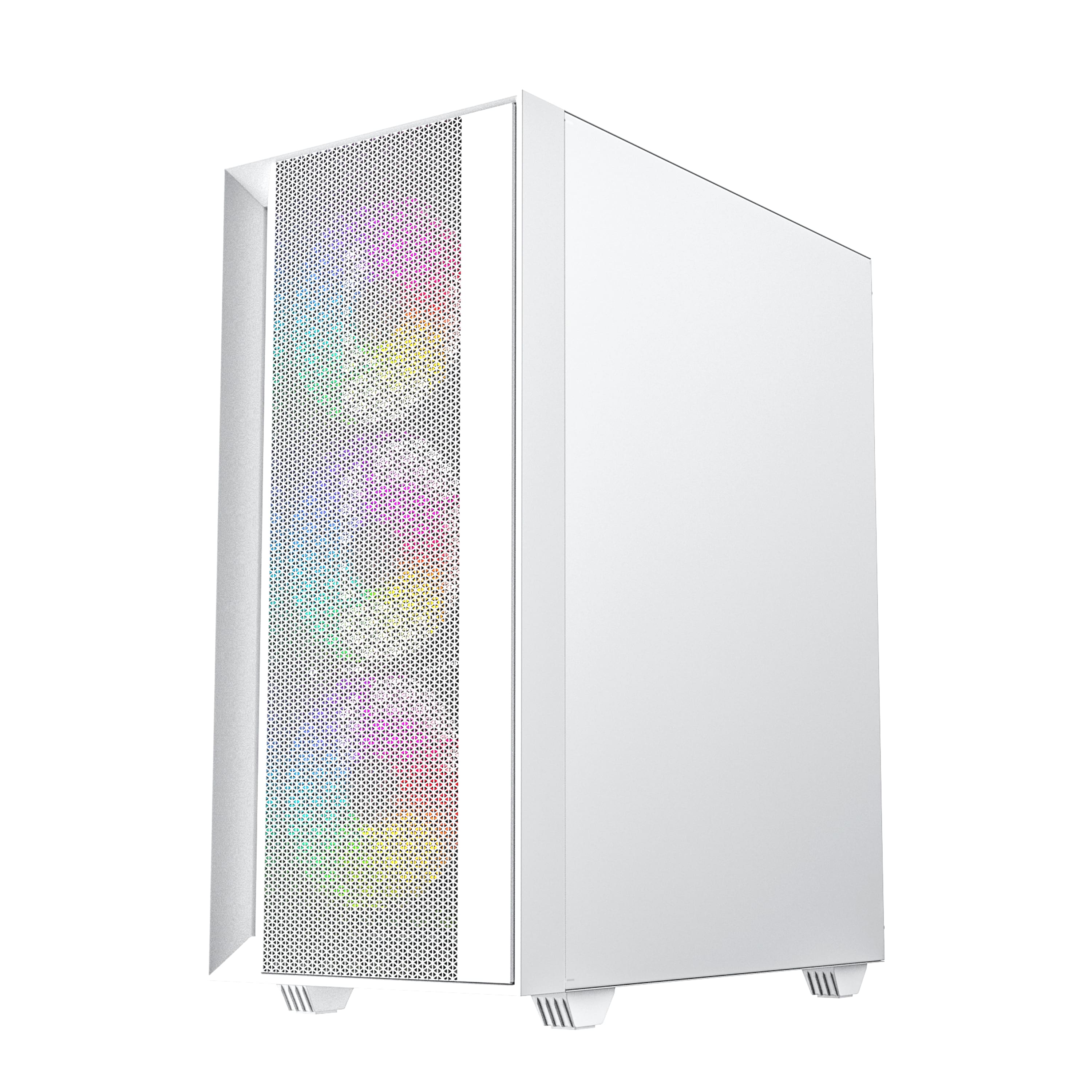 Gembird Fornax 4000 ARGB/ Midi Tower/ Transpar./ Biela 