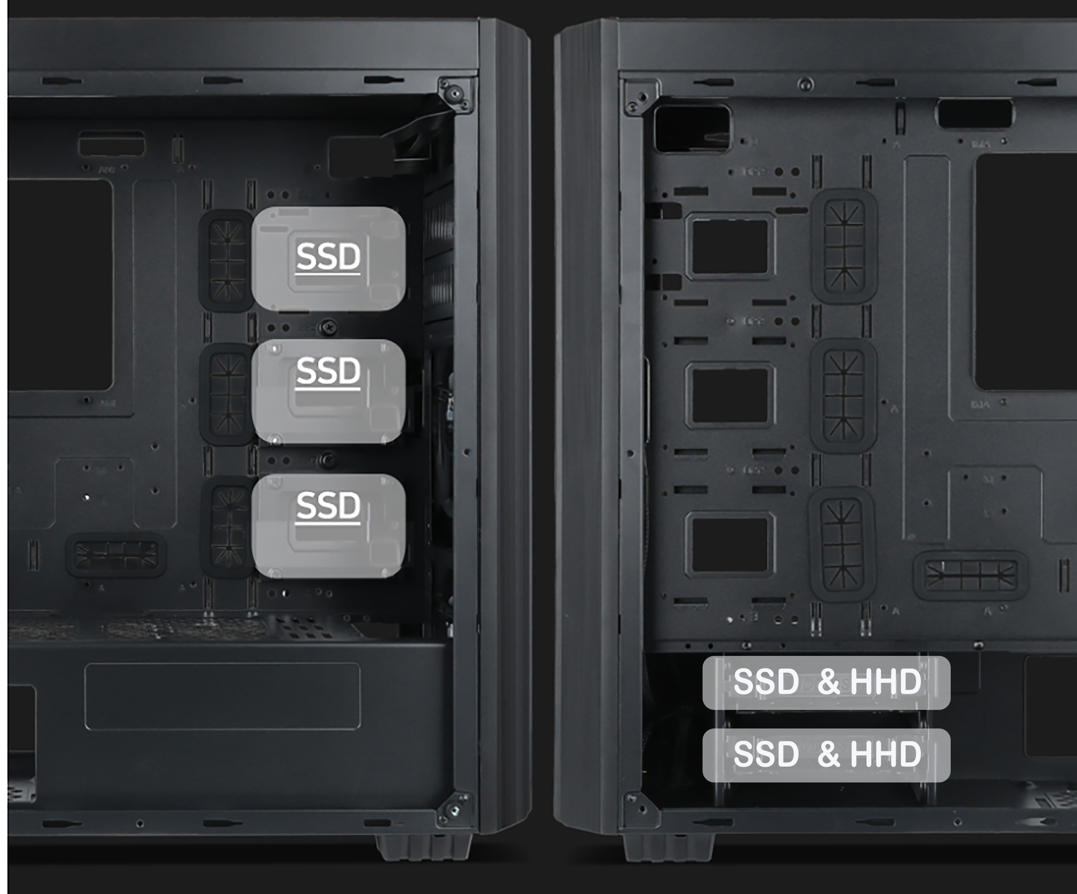GEMBIRD COMPUTER FORNAX K500/ MIDI TOWER/ ČERNÁ 