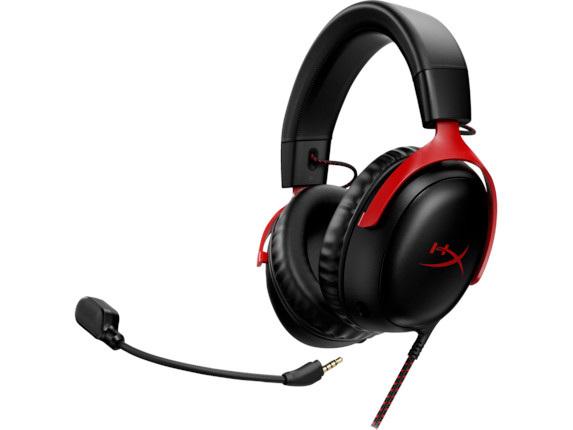 HP HyperX Cloud III/ ANC/ Jack/ Drôt/ Čierna-červená 