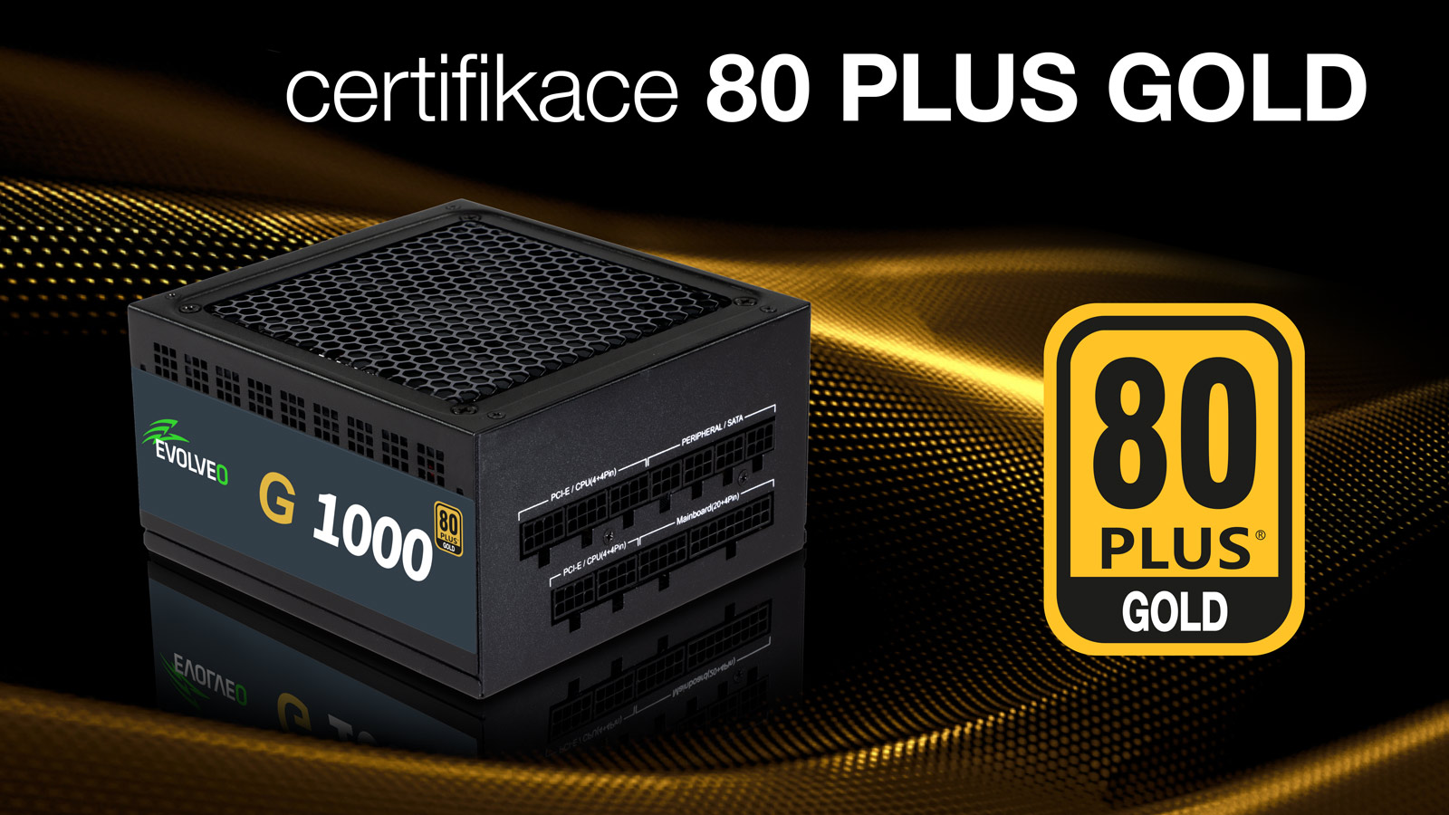 EVOLVEO G1000/ 1000W/ ATX 3.0/ 80PLUS Gold/ Modular 