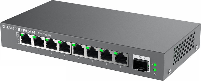 Grandstream GWN7701M Unmanaged Network Switch 8x2, 5Gb portov / 1 SFP+ 