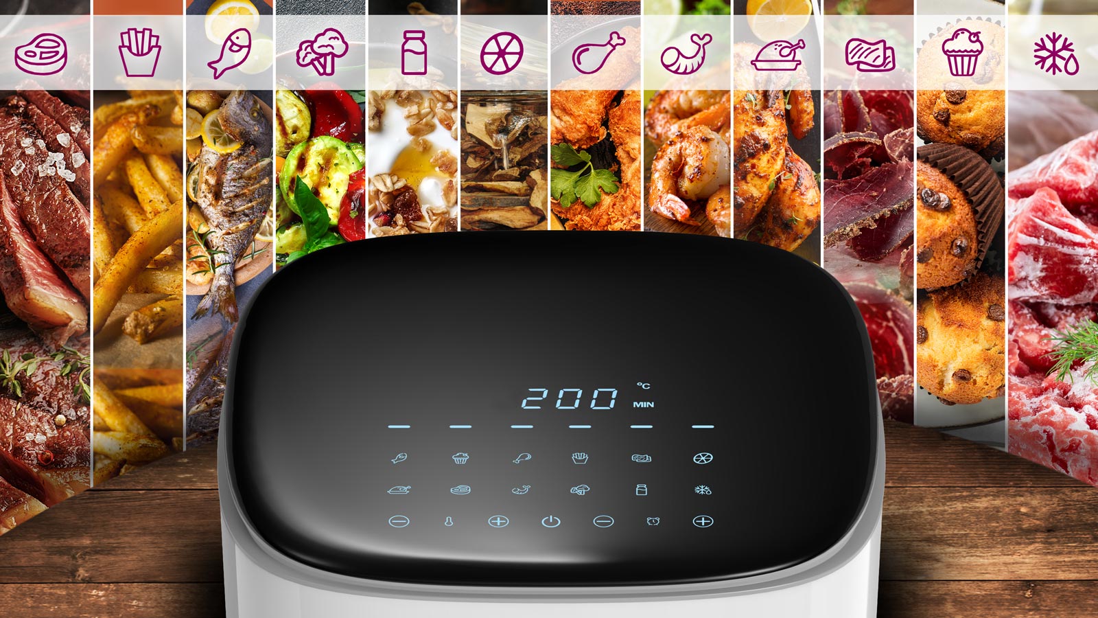 Salente AirFit,  horkovzdušná fritéza 4v1,  3, 5 l,  bílá 