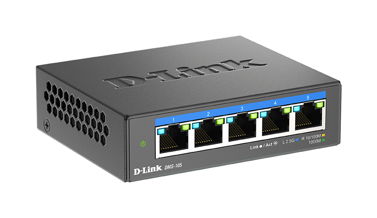 D-Link DMS-105/ E 5-port 2.5G Multi-Gigabit QoS IGMP Snooping Switch