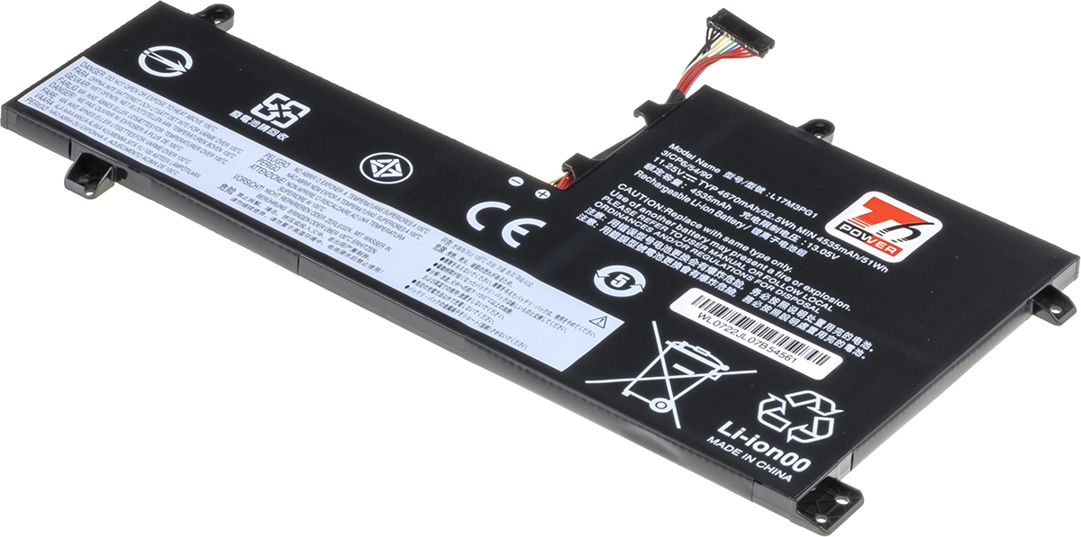 Baterie T6 Power Lenovo Legion Y530-15ICH, Y540-15IRH, Y7000, 4670mAh, 52Wh, 3cell, Li-pol