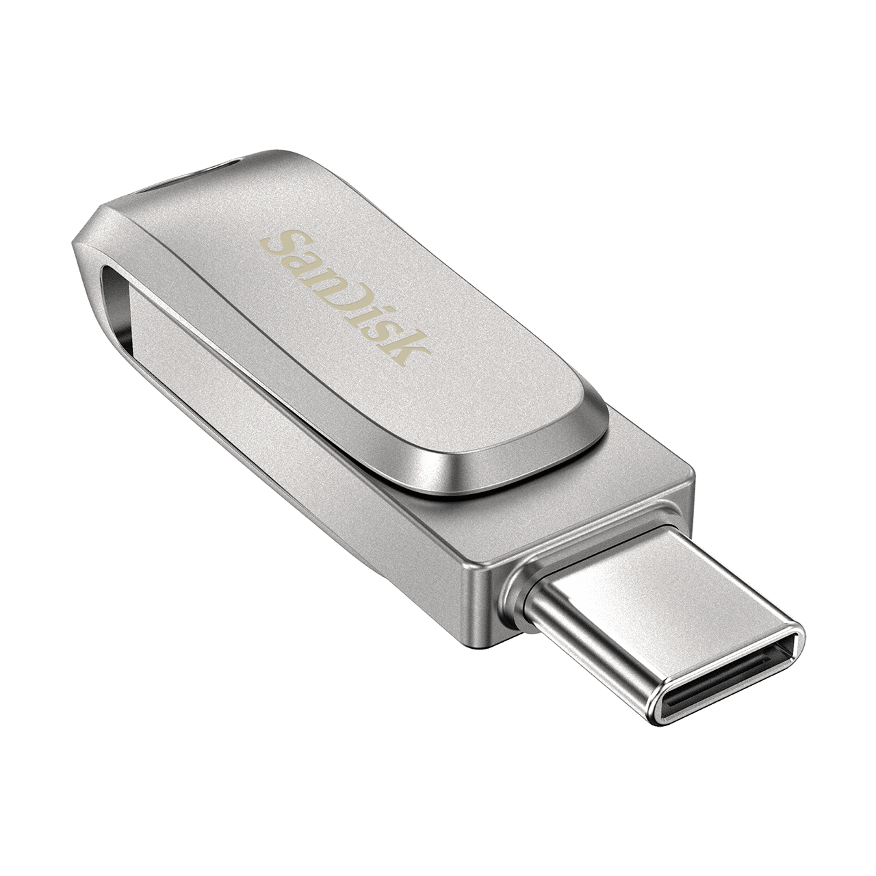 SanDisk Ultra Dual Drive Luxe/ 128GB/ 150MBps/ USB 3.1/ USB-A + USB-C/ Stříbrná