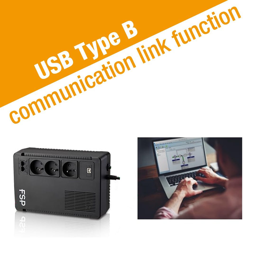 FSP UPS ECO 800 FR, 800 VA / 480 W, USB, RJ45, line interactive 