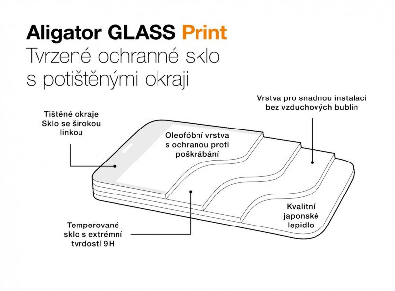 Aligator tvrdené sklo GLASS PRINT Xiaomi Redmi Note 12S 