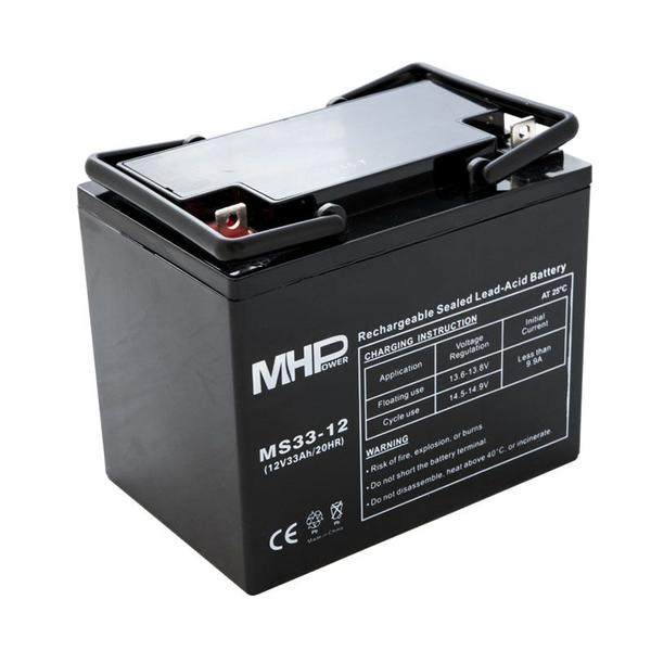 Pb akumulátor MHPower VRLA AGM 12V/ 33Ah (MS33-12)