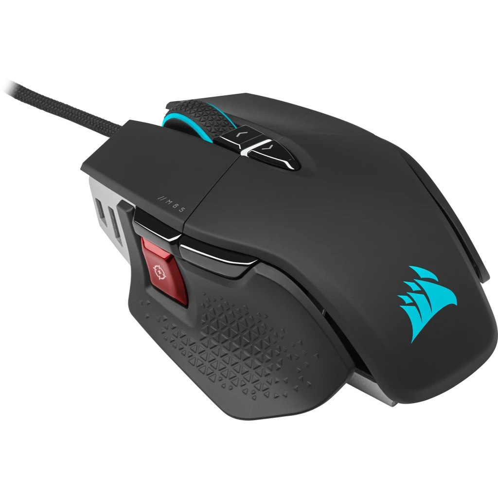 CORSAIR M65 RGB ULTRA/ Herná/ Optická/ Pre pravákov/ 26 000 DPI/ Drôtová USB/ Čierna 