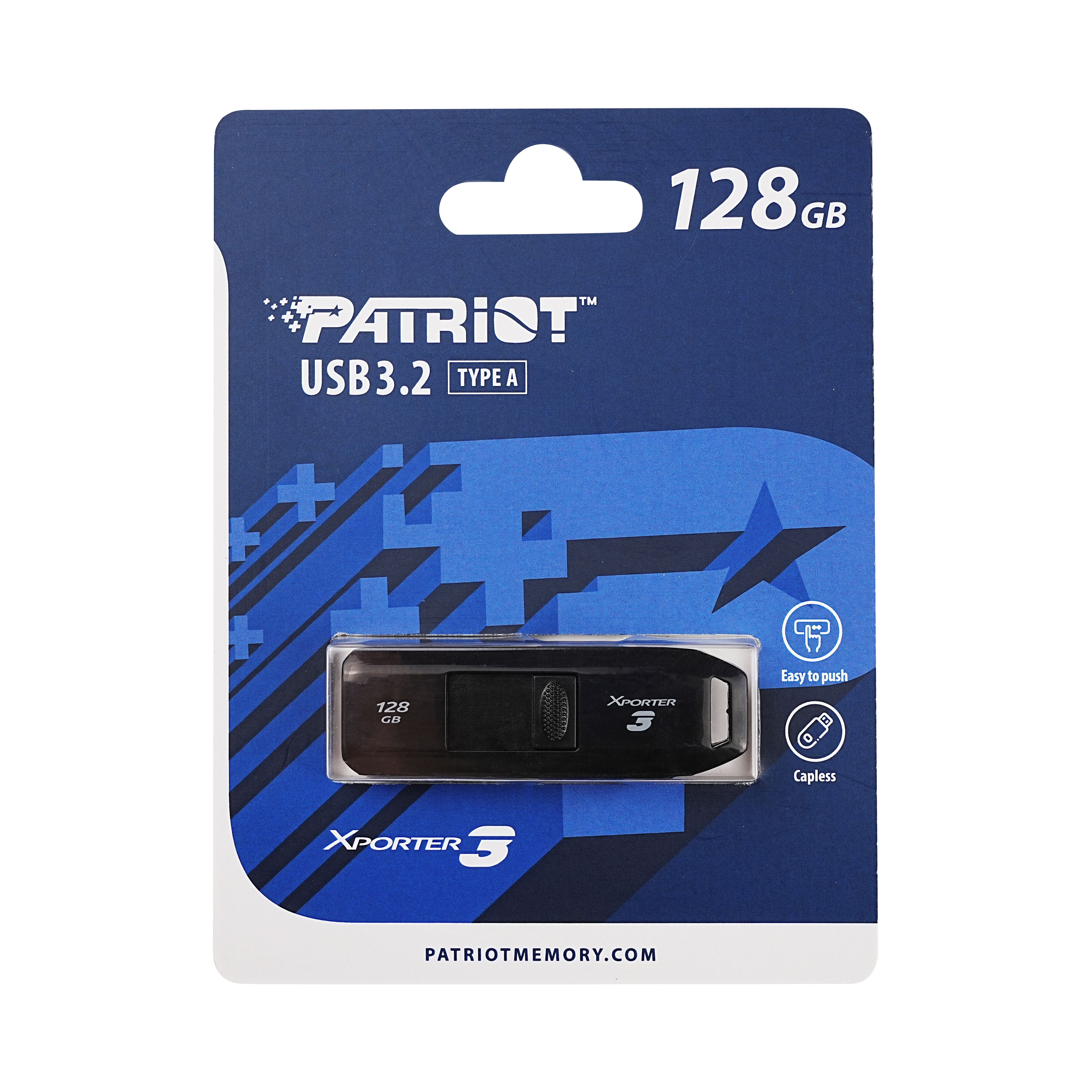 Patriot Xporter 3 Slider/ 128GB/ USB 3.2/ USB-A/ Čierna 