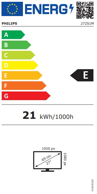 Philips/ 272S1M/ 00/ 27"/ IPS/ FHD/ 75Hz/ 4ms/ Black/ 3R 