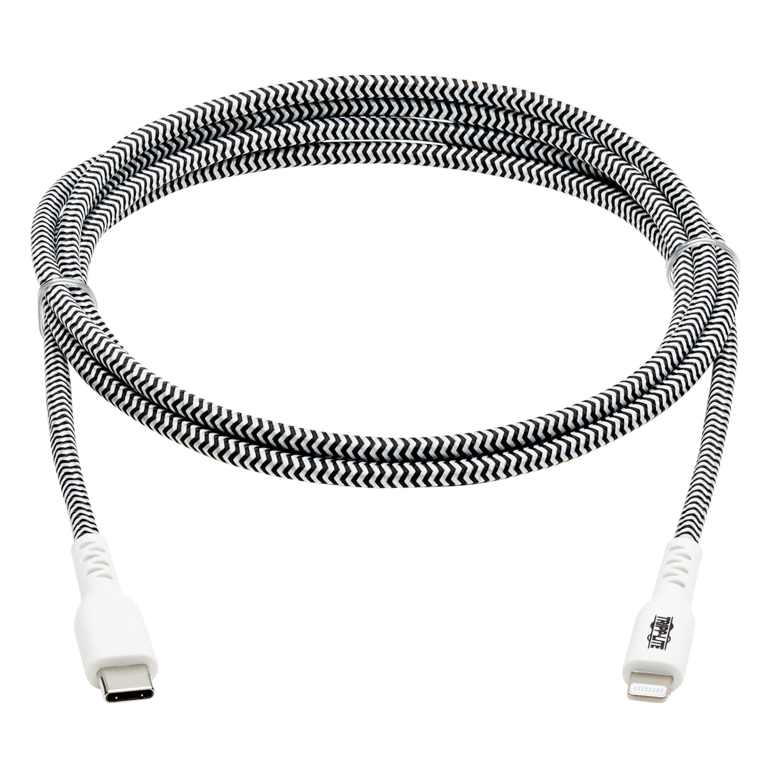 Tripplite Kábel USB-C 2.0 / Lightning, s LED diódou, MFi, (Samec/ Samec), odolný kábel, 3.05m 