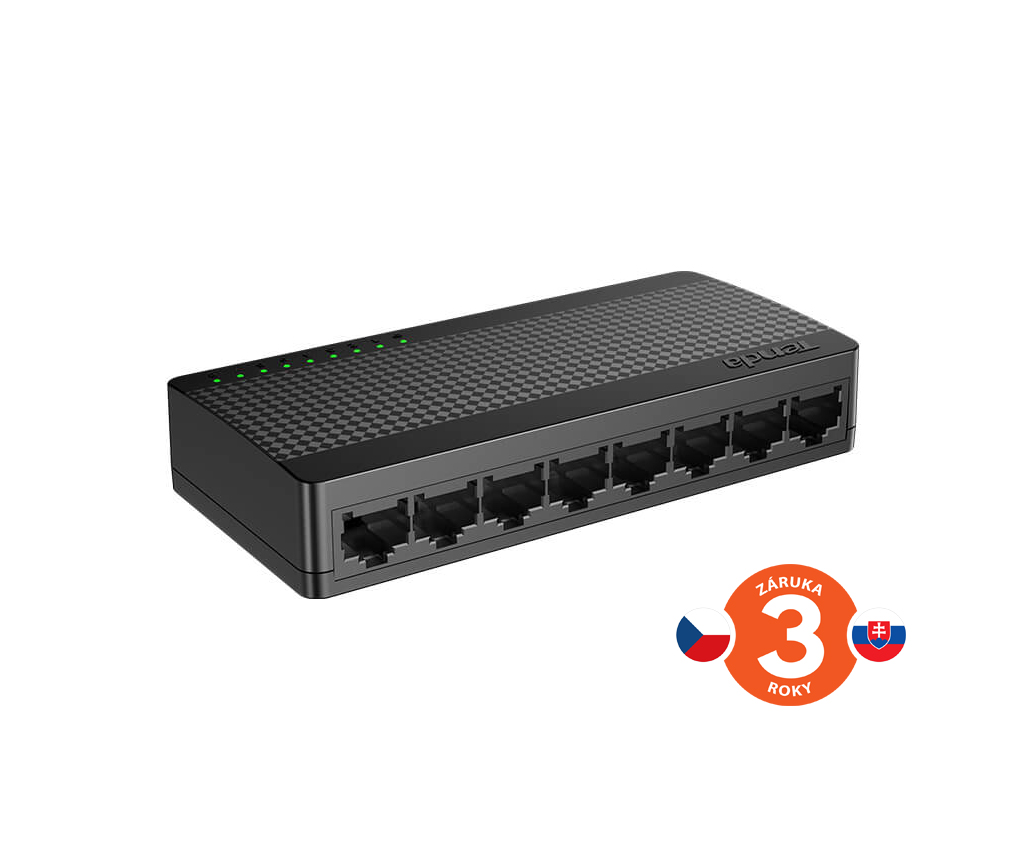Tenda SG108M 8-portový Gigabit Ethernet Switch,  10/ 100/ 1000Mbps,  Plast,  Desktop 