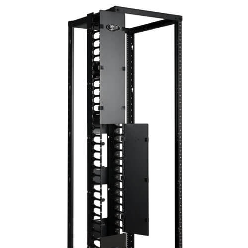 Tripplite Káblový manažér vert. SmartRack6"(15.24cm), káblový kanál s výrezmi pre káble a krytom 