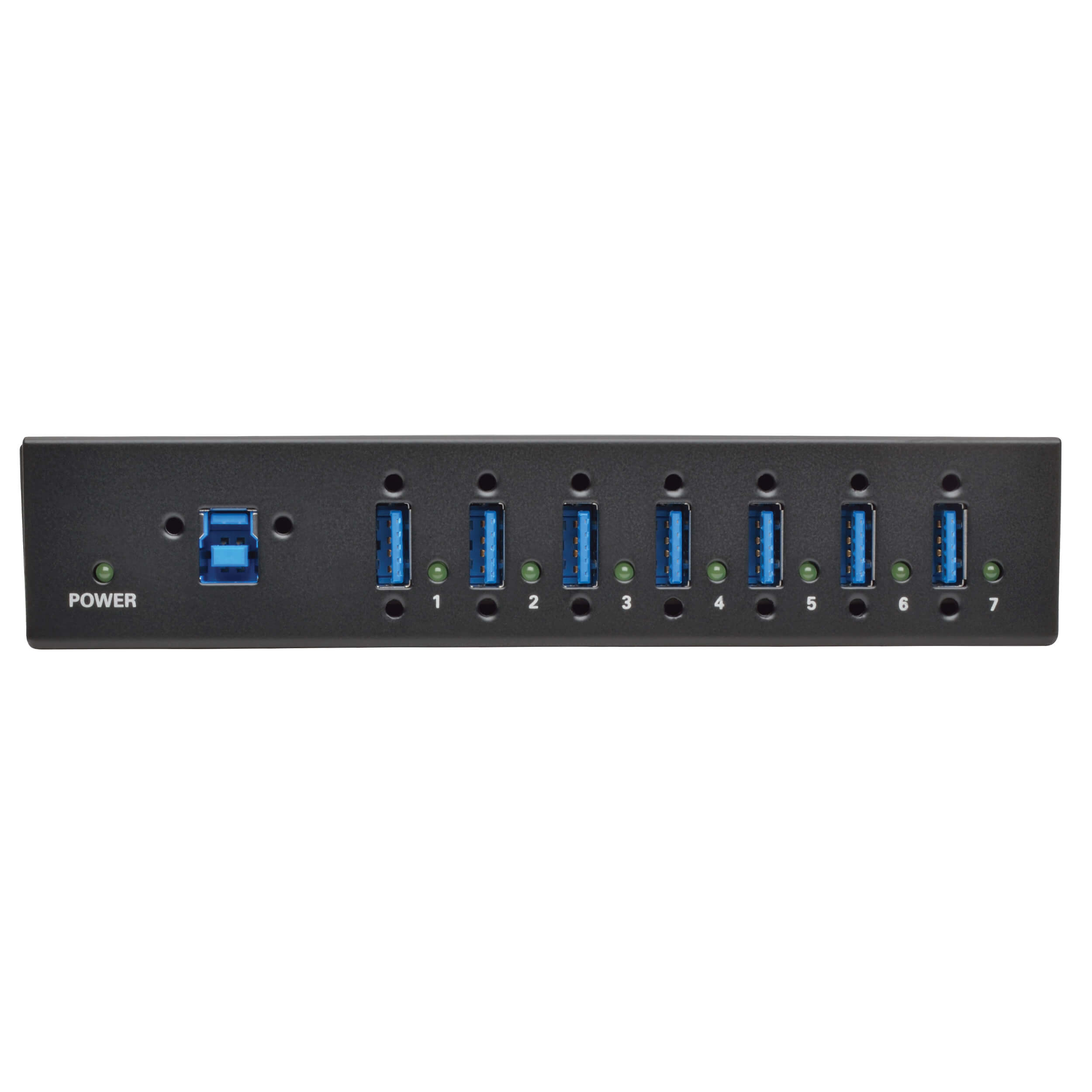 Rozbočovač 7x USB 3, priemyselný, odolnosť ESD 20kV, kovové púzdro, možnosť montáže 