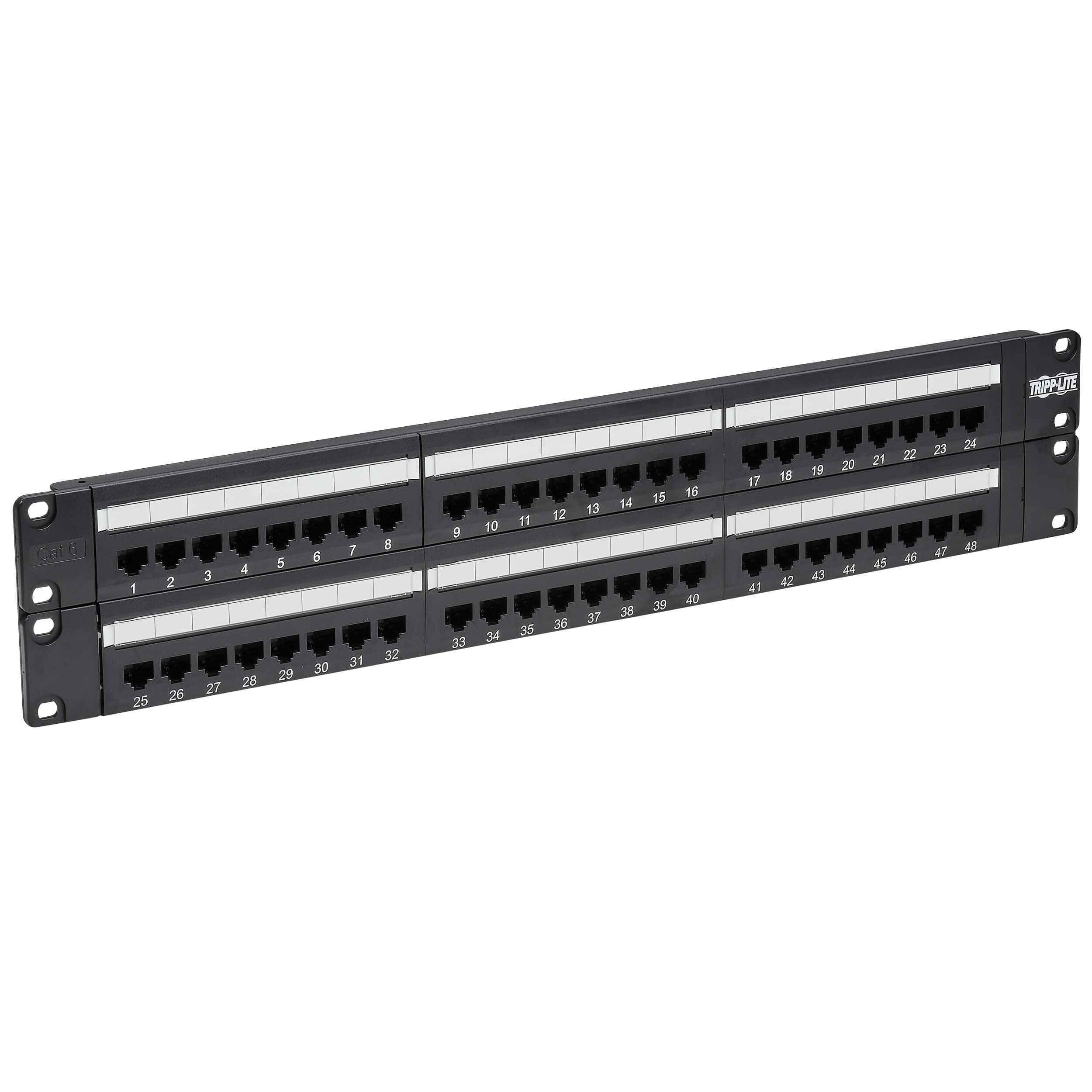 Tripplite Patch panel pre montáž do racku 2U, 48x Cat6/ Cat5 568B, RJ45 Ethernet