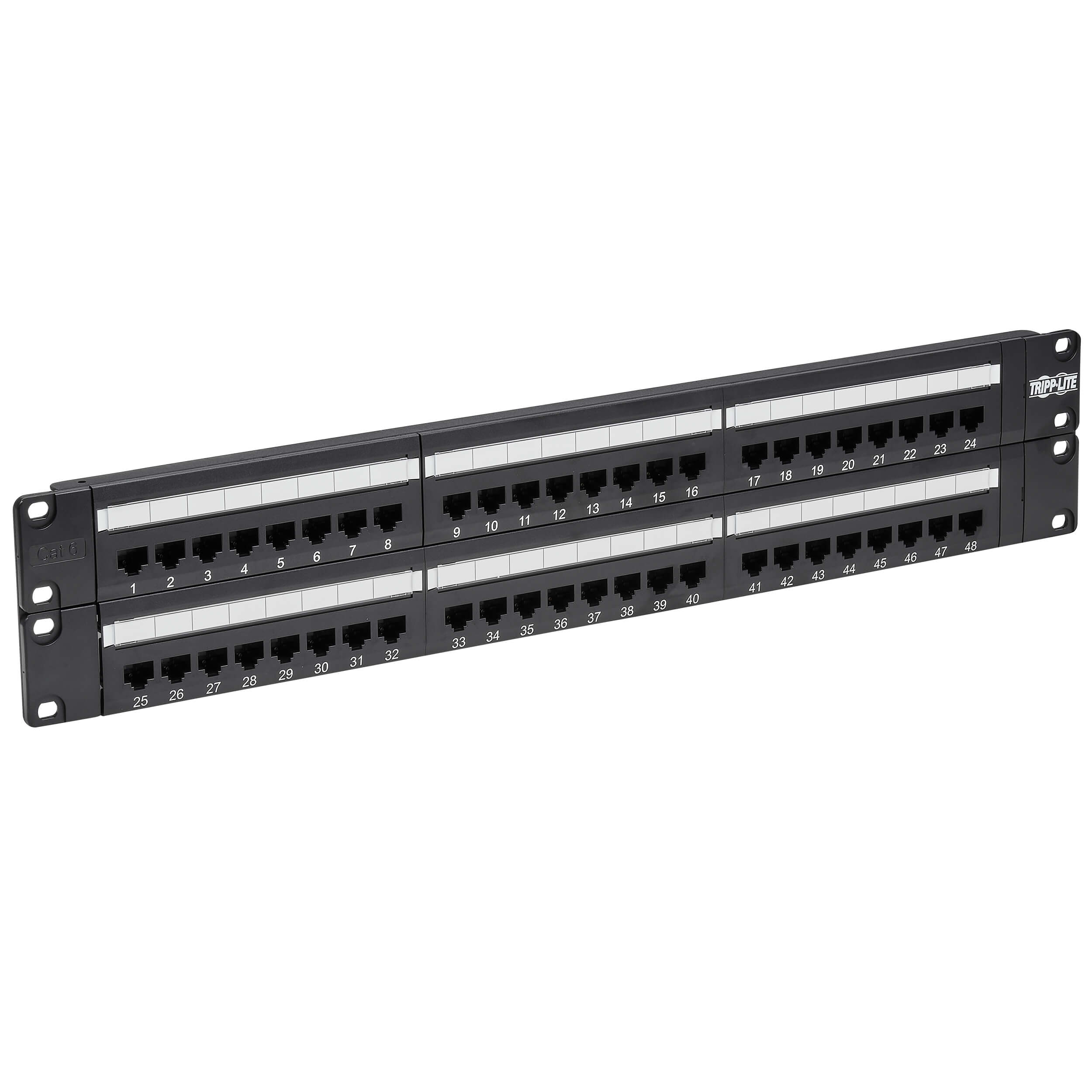 Tripplite Patch panel pro montáž do racku 2U, 48x Cat6/ Cat5 568B, RJ45 Ethernet