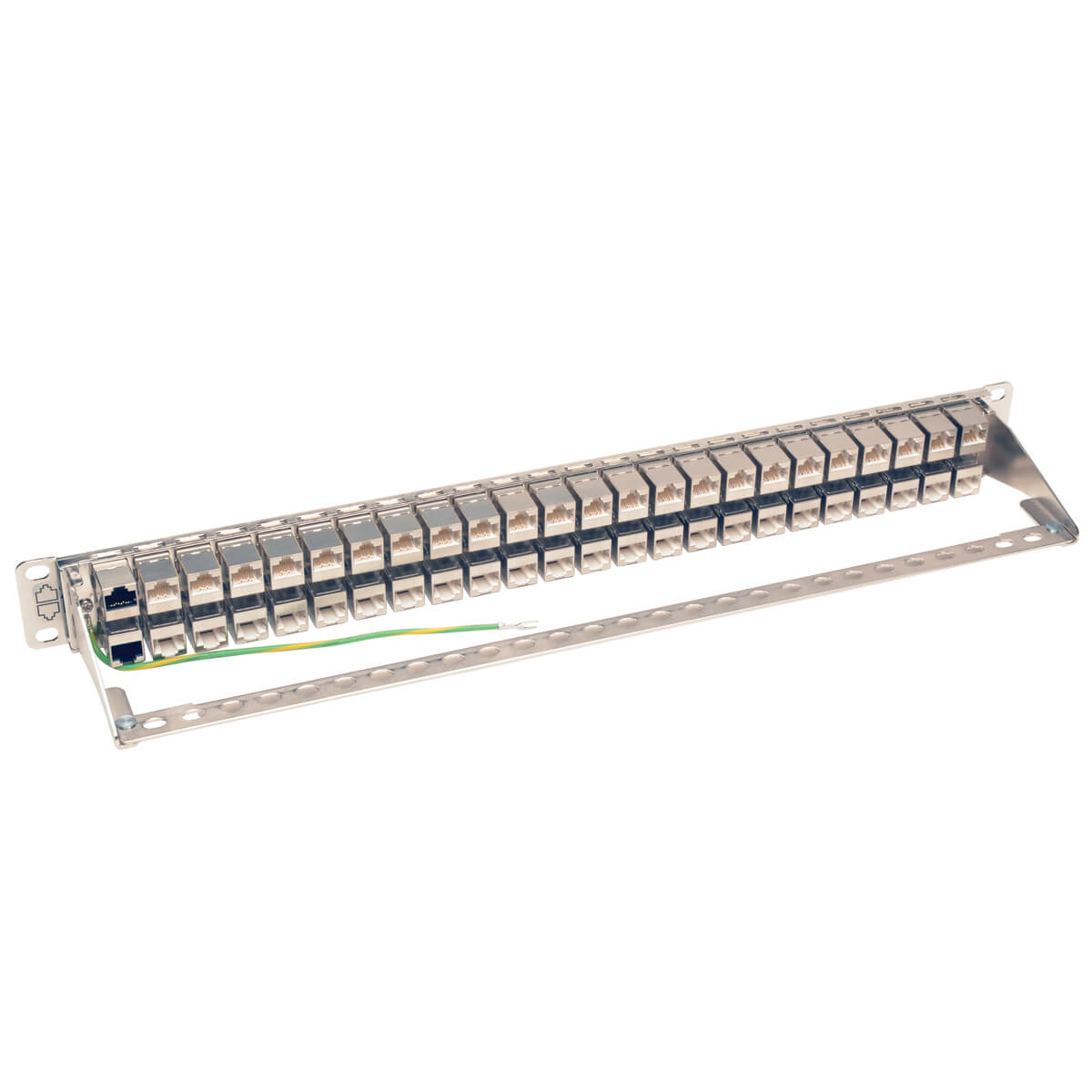 Tripplite Patch panel priechodný STP tienený pre montáž do racku 1U, 48x Cat6a, RJ45 Ethernet 