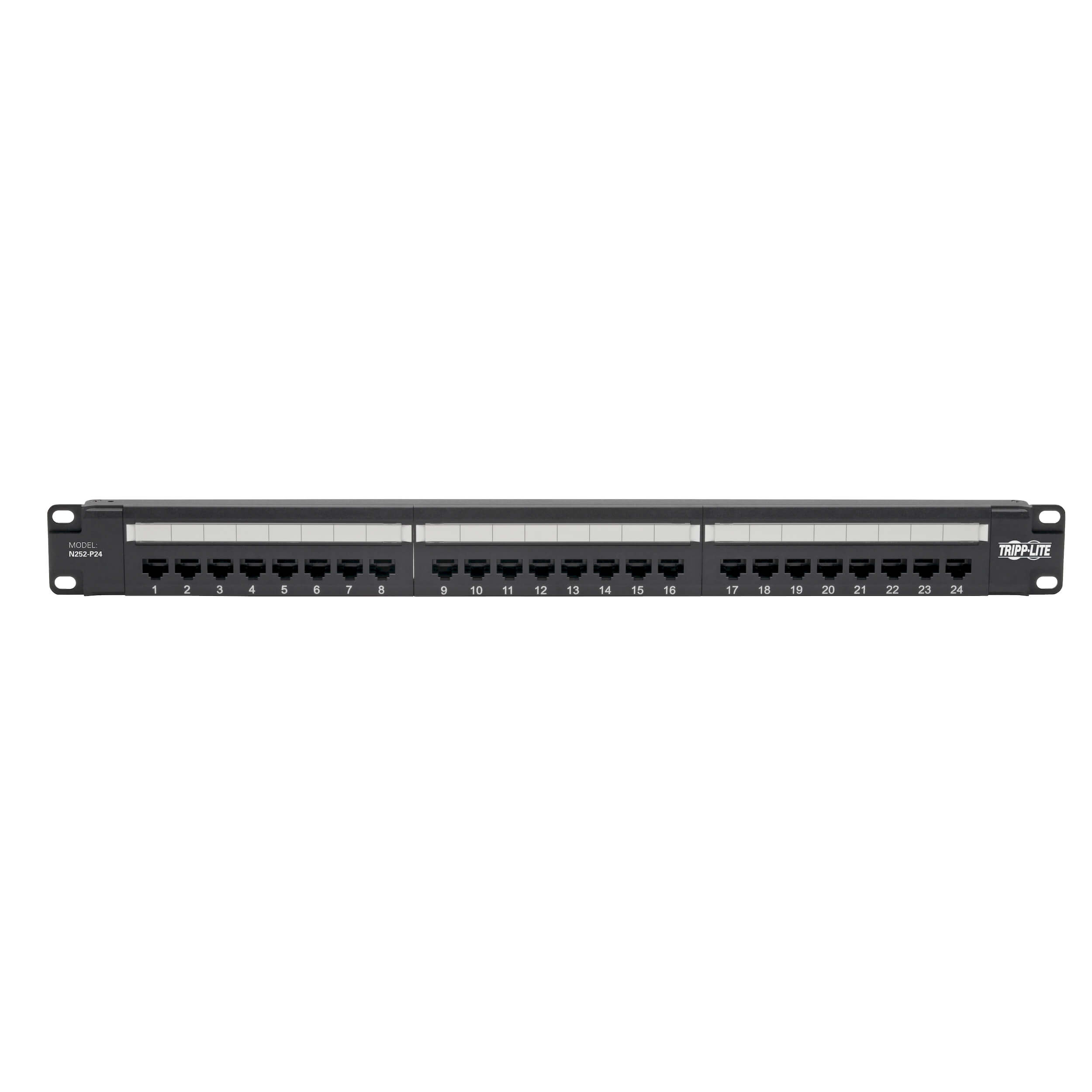 Tripplite Patch panel pre montáž do racku 1U, 24xCat6 PoE+ Compliant, 110/ Krone, 568A/ B, RJ45 Ethernet 