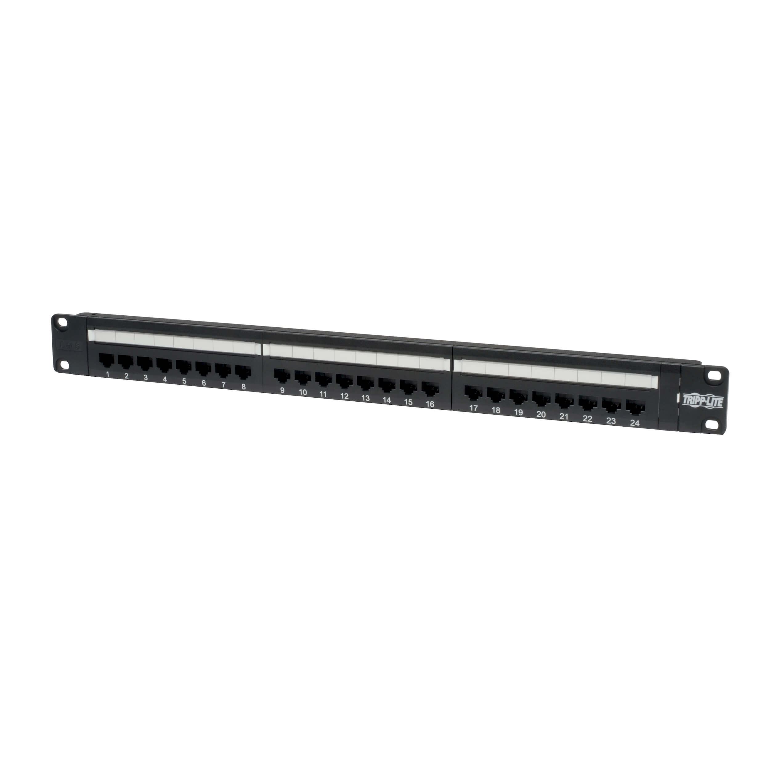 Tripplite Patch panel pro montáž do racku 1U, 24x Cat6/ Cat5, 568B, RJ45 Ethernet