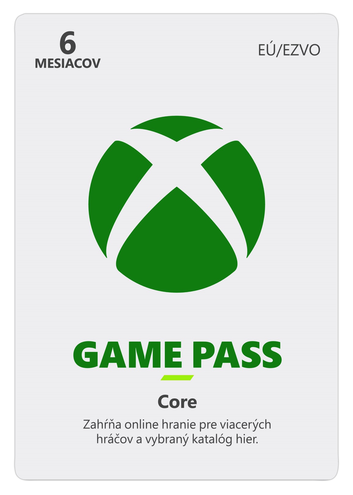 ESD XBOX - Game Pass Core - předplatné na 6 měsíců (EuroZone) 