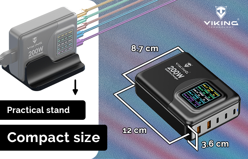 Viking USB GaN charger 200W PD PRO 