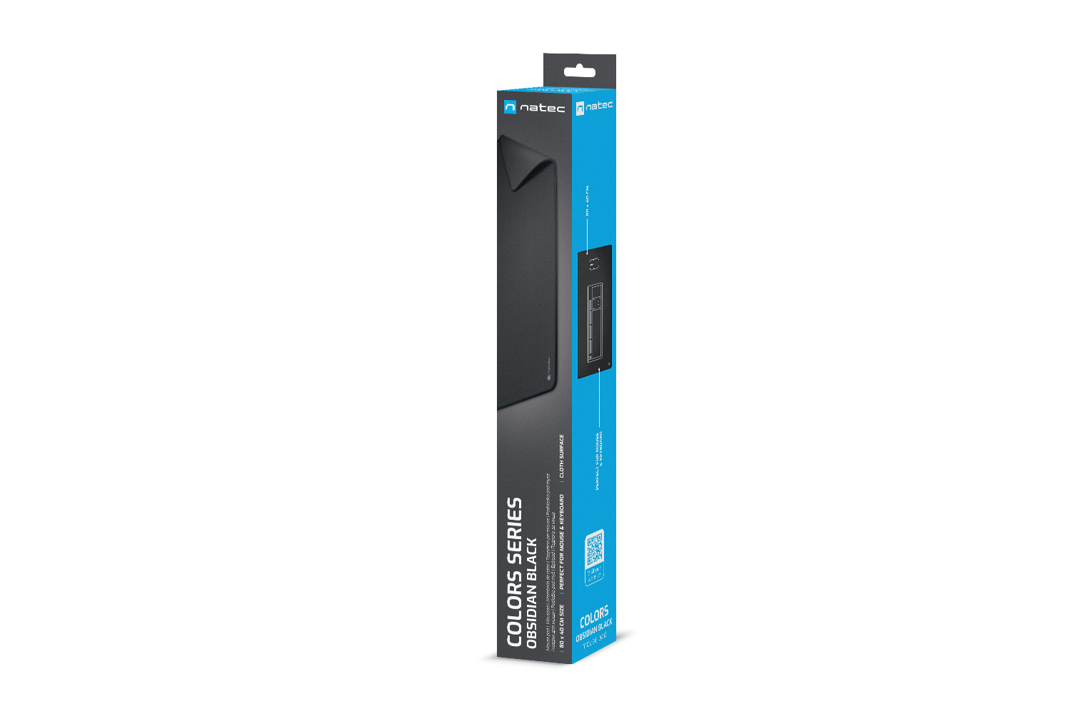 Podložka pod myš Natec OBSIDIAN BLACK 800x400mm 