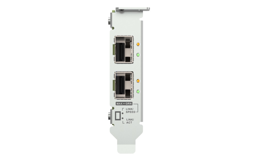 QNAP QXG-25G2SF-E810 - 2x 25GbE SFP28, PCIe Gen3 x8 