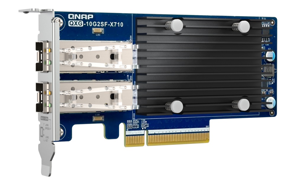 QNAP QXG-10G2SF-X710 - 2x 10GbE SFP+, PCIe Gen3 x8 