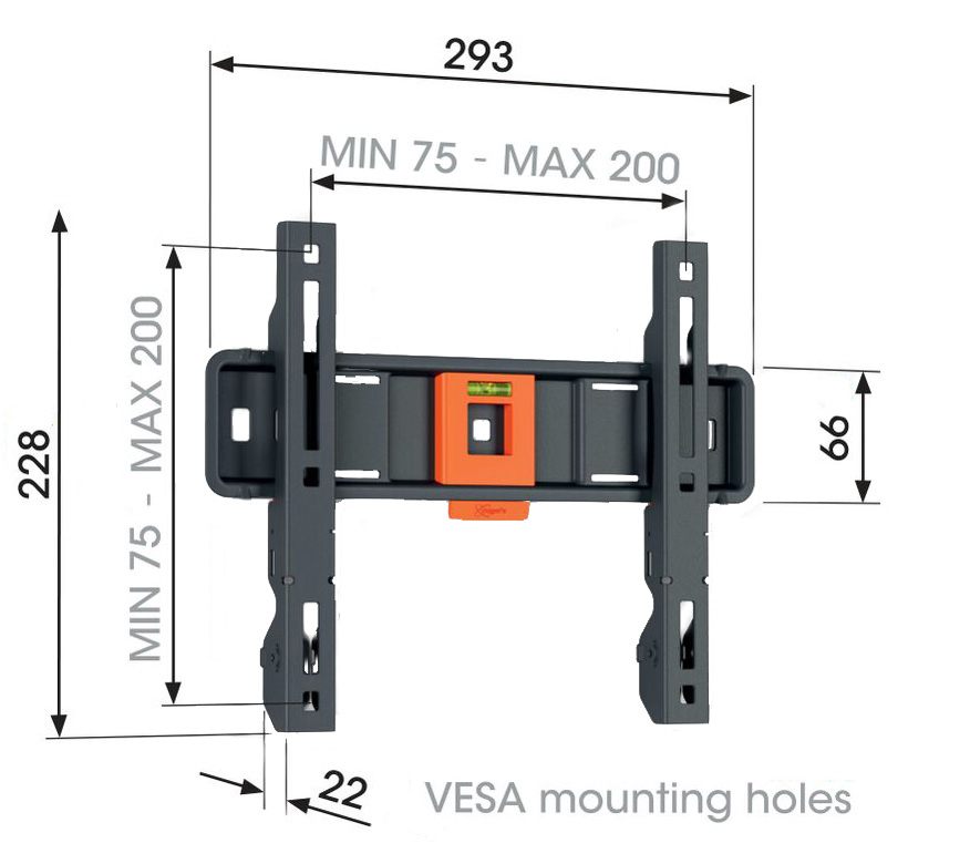 Vogel&quot;s TVM 1203, fixný TV držiak pre obrazovky 19-50", 30 kg 